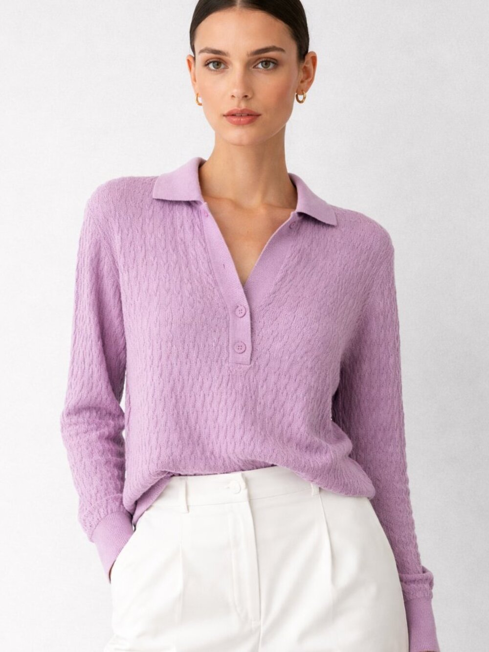 Joe Fresh Textured Knit Polo Sweater